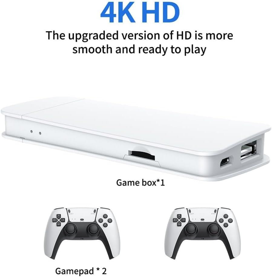 2.4G PRO WIRELESS 3D 4K ULTRA HD STICK DOUBLE ROCKER VIDEO GAME CONSOLE SET | Plug & Play 4K HDMI Retro & 3D Arcade Game Stick Console with Dual 2.4GHz 3D Double Rocker Wireless Controllers & Thousands of Pre-Loaded Games