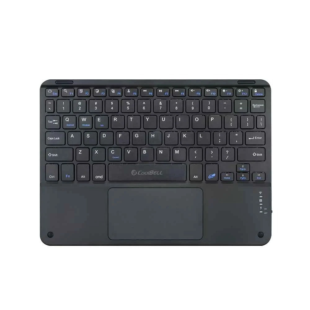 COOLBELL SMART BOARD BT-KB02 – BLUETOOTH WIRELESS KEYBOARD WITH TOUCHPAD FOR TABLETS & LAPTOPS | Slim Portable Trackpad Keyboard