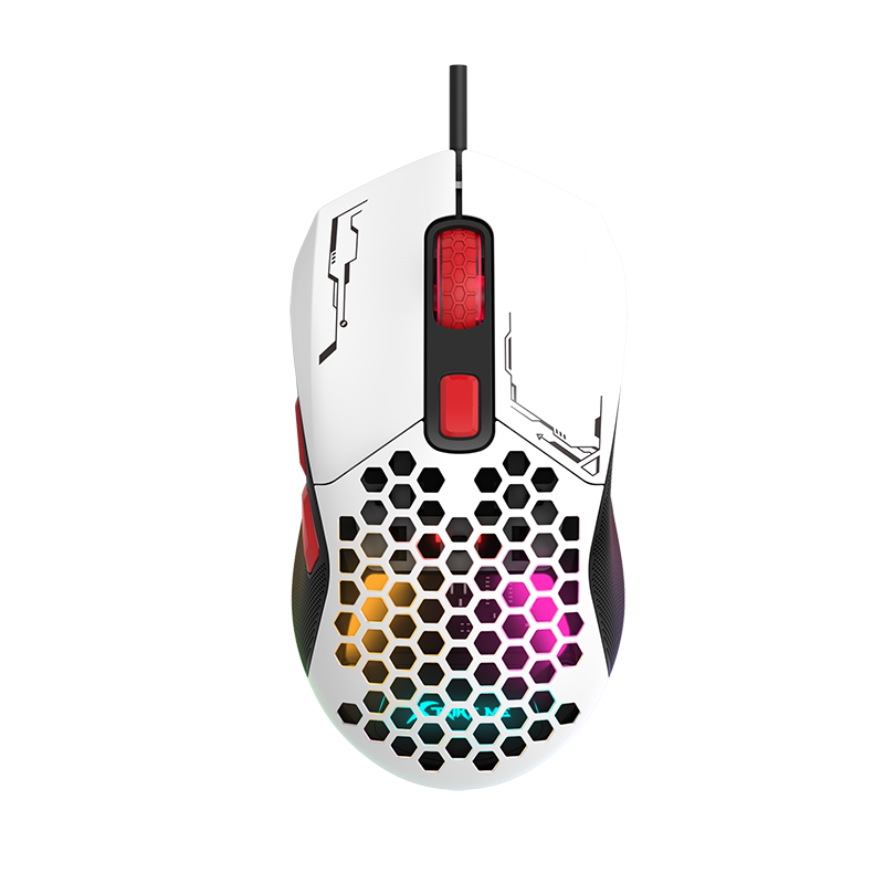 XTRIKE ME GM-316 WHITE | Xtrike Me GM-316 Ergonomic White Optical Gaming Mouse with 7 Control Buttons, 7200 DPI & Dynamic RGB Illumination for PC Desktop & Laptop