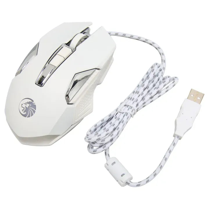 SKYLION WHITE RGB GAMING MOUSE | Skylion Ergonomic White RGB Optical Gaming Mouse with Adjustable DPI, Dynamic Backlight