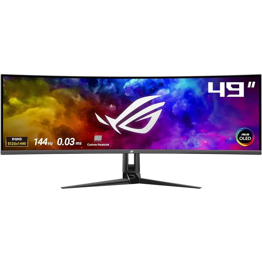 ASUS ROG Swift OLED PG49WCD 49" DQHD (5120 x 1440) 1800R Curved Quantum Dot QD-OLED Super Ultrawide Gaming Monitor with 