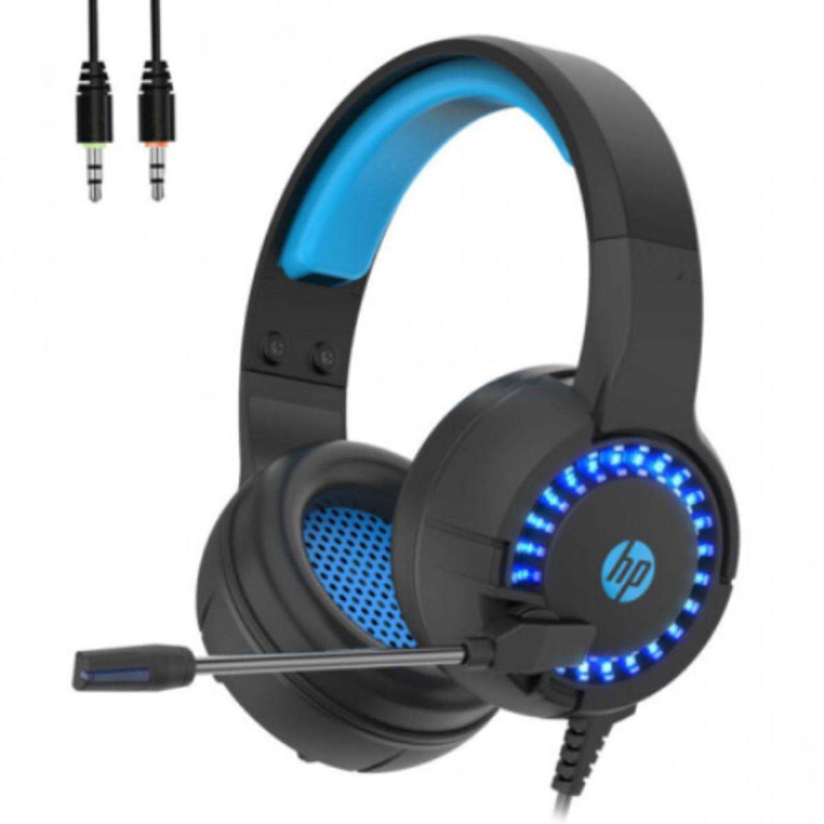 HP DHE-8011 GAMING HEADSET – STEREO SOUND | HP DHE-8011 Wired Over-Ear Gaming Headphones with 50mm Drivers, Omnidirectional Noise-Isolating Microphone, Soft Leatherette Earcups & Cool RGB Lighting for PC, Console & Mobile