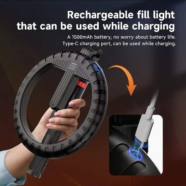 NEEPHO NP L15 PROFESSIONAL RING LIGHT KIT | Neepho NP-L15 Multi-Function LED Ring Light with Extendable Tripod Stand, Detachable Selfie Stick, Smartphone Holder & Wireless Remote Control for Content Creation, Live Streaming & Makeup