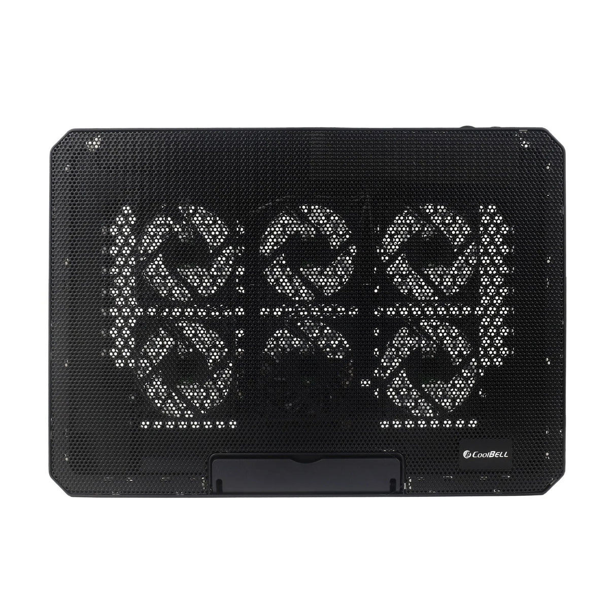 COOLBELL CB-8X COOLING PAD FOR 14–17" LAPTOPS | CoolBell CB-8X Ergonomic Laptop Cooler Stand with High-Speed Silent Fans, Metal Mesh Ventilation & Dual USB Pass-Through Ports for Notebooks & Gaming Laptops