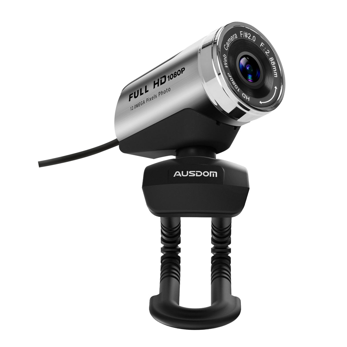 AUSDOM AW615 WEBCAM 1920X1080P FULL HD 2.1MP USB 3.0 WEB CAM WITH MICROPHONE | Desktop Computer Camera with Noise Reduction Mic & Adjustable Clip
