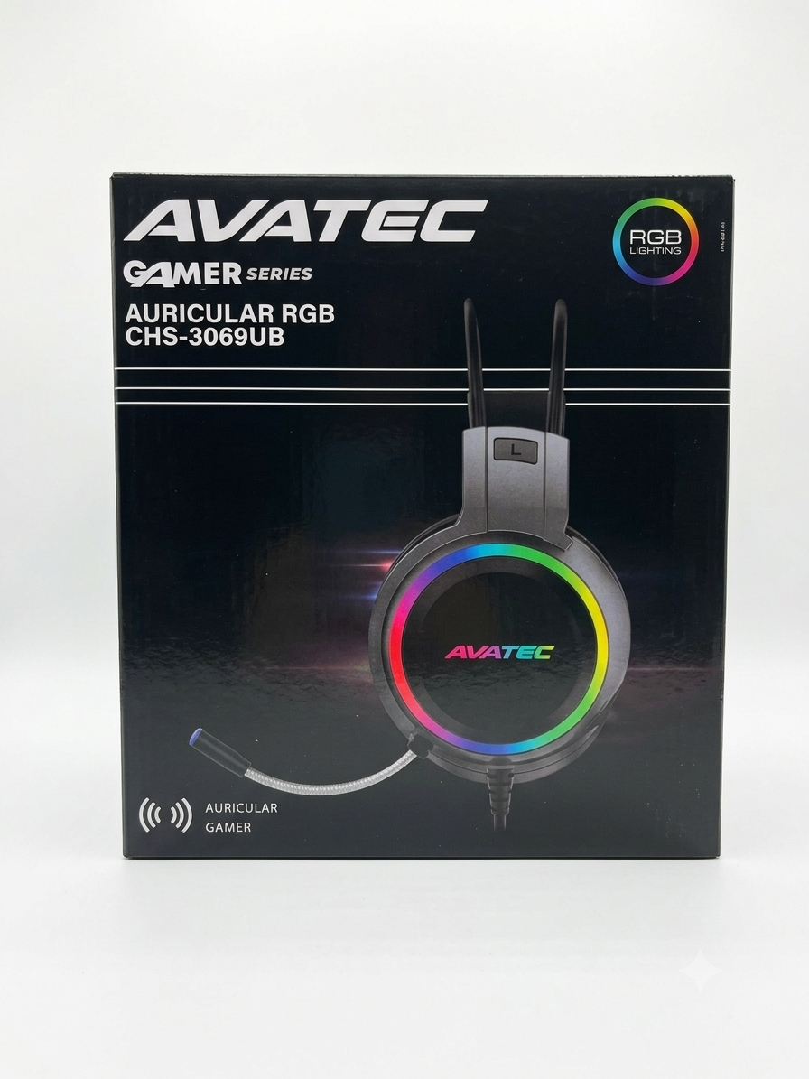 Audifono Gaming Avatec CHS-3069UB – USB 7.1 Surround Sound Gaming Headset with Flexible Mic & Dynamic RGB Lighting