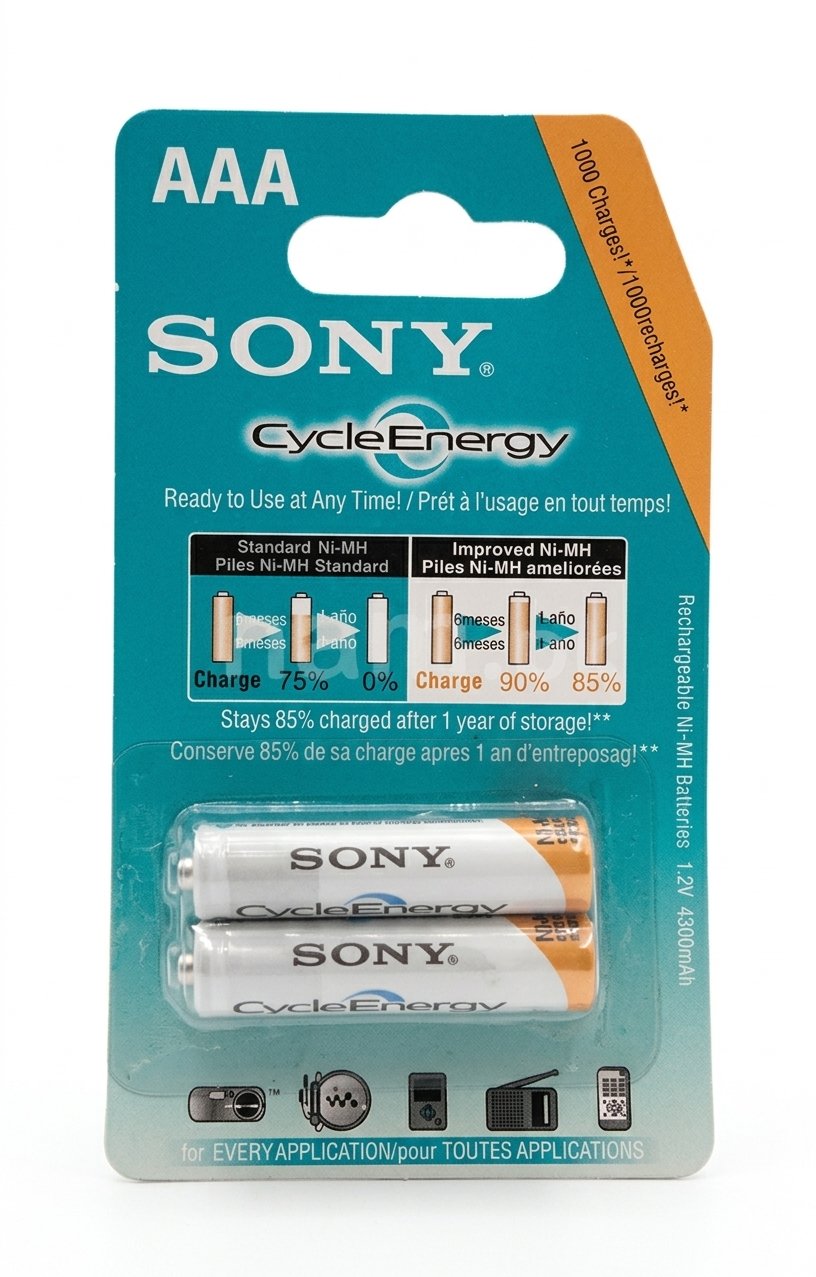 SONY RECHARGEABLE AA BATTERIES CELL | Sony CycleEnergy 1.2V Ni-MH High-Capacity AA Rechargeable Power Cells for Gaming P