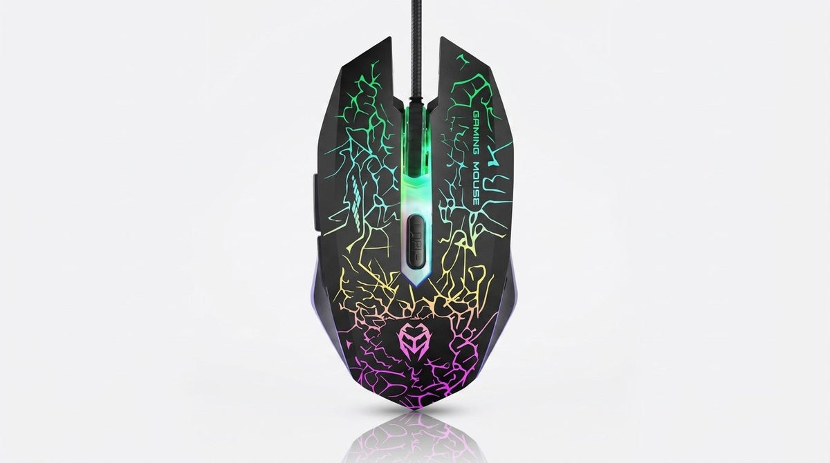 LUMINOUS GAMING MOUSE G2021 | Luminous G2021 Ergonomic RGB LED Backlit Optical Gaming Mouse with Adjustable DPI & High-P