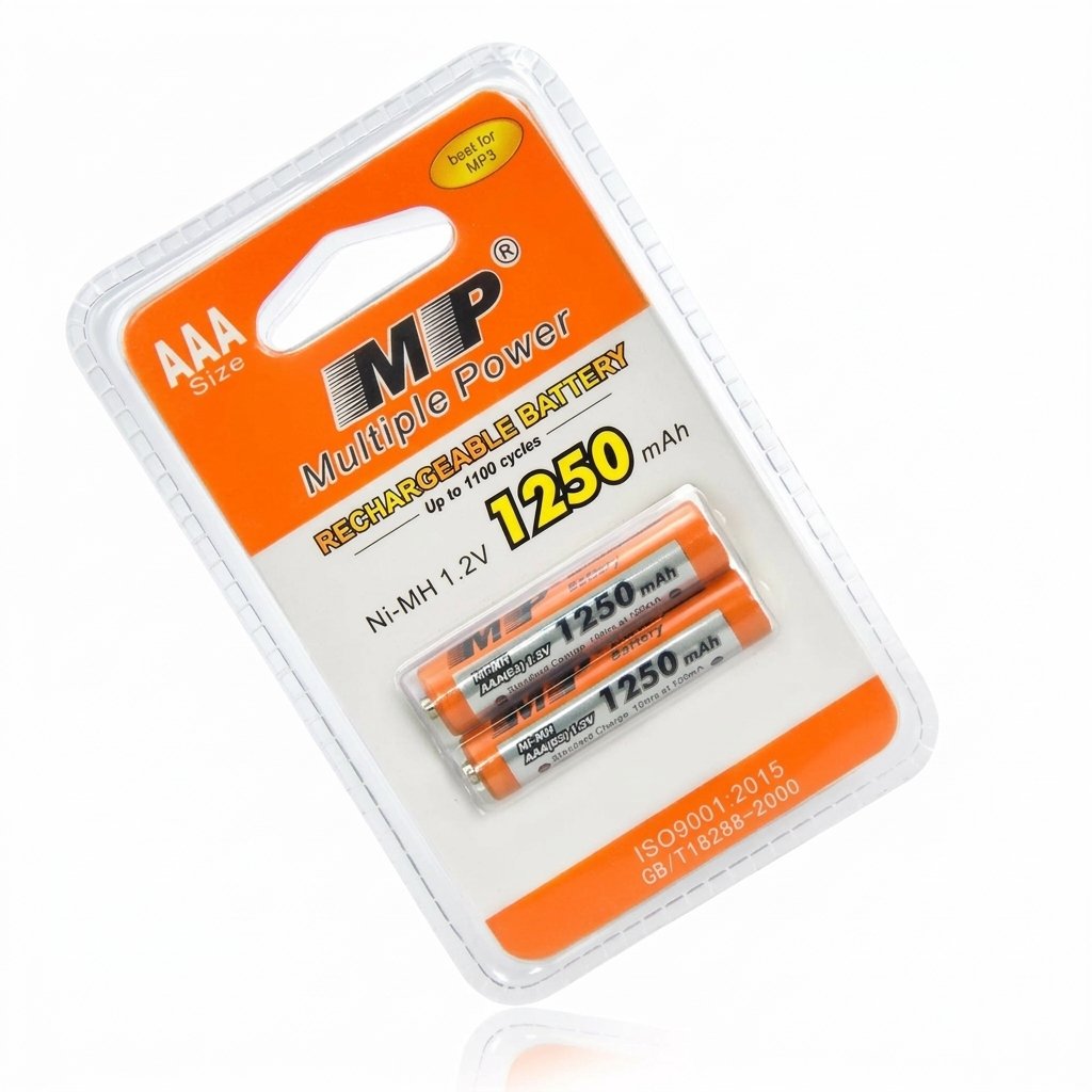 AAA MP MULTIPLE POWER BATTERY 1250 MAH | MP AAA 1.2V 1250mAh High-Capacity Ni-MH Rechargeable Power Cell for Small Elect