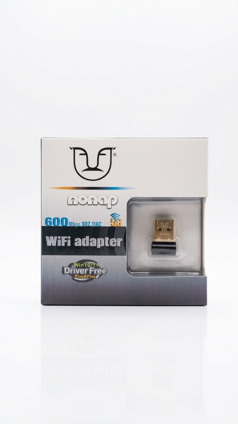 WIFI ADAPTER 600 MBS 802.11AC 5G | 600Mbps Dual-Band (5GHz 433Mbps + 2.4GHz 150Mbps) USB Wireless Network Adapter with 8