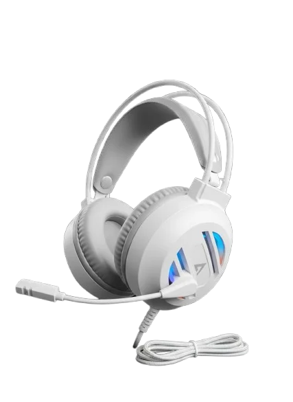AOQELO AQ220 GAMING HEADSET | AOQELO AQ220 Wired Over-Ear Gaming Headphones with 50mm High-Fidelity Drivers, Noise-Isolating Flexible Microphone, Soft Memory Foam Ear Cushioning & RGB Lighting for PC, PS4, PS5, Xbox & Mobile