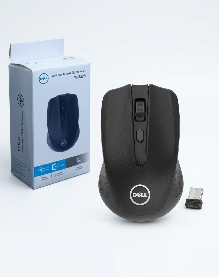 Dell Wireless Mouse WM338 – 2.4GHz Ergonomic Optical Mouse (Black)