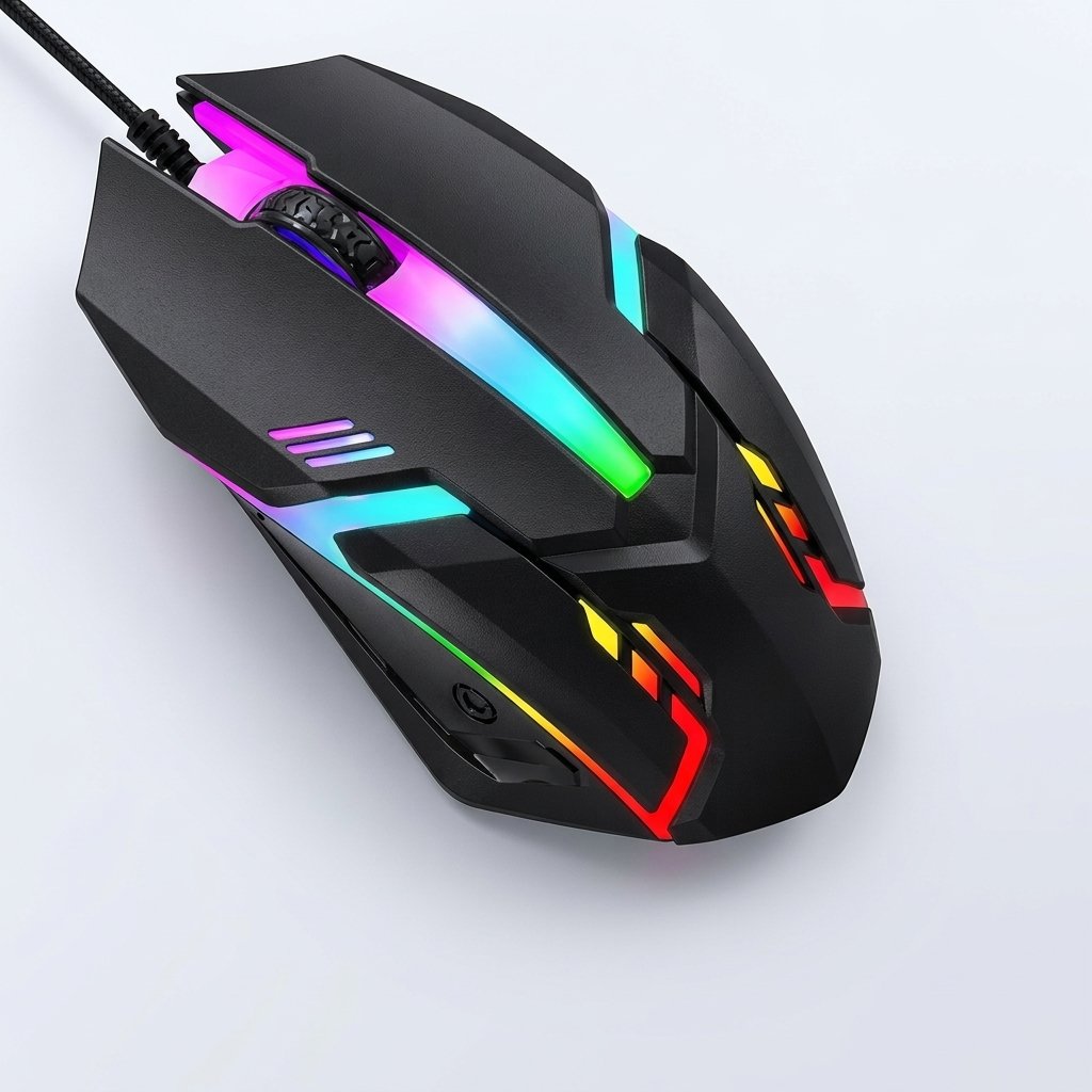 GAMING RGB MOUSE M12 | Ergonomic Wired USB Gaming Optical Mouse with Dynamic RGB Backlighting & Multi-Stage Adjustable D