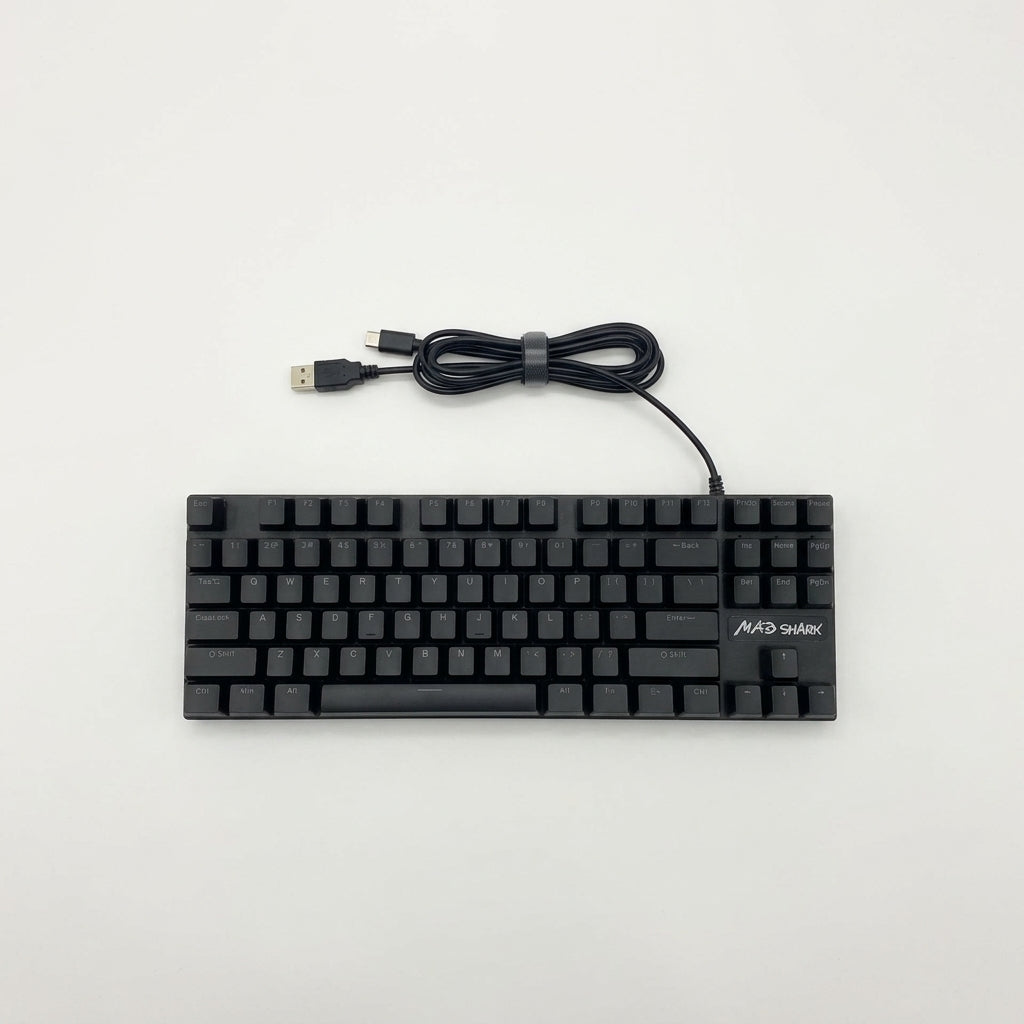 MADSHARK KEYBOARD MINI BLACK | Compact 60% Ergonomic Gaming Keyboard with Dynamic Backlighting & High-Speed Wired USB