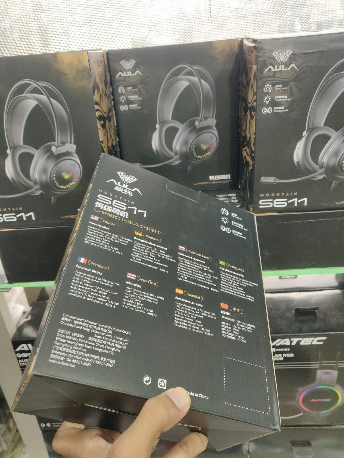 Aula S611 Headphone – Over-Ear Wired Gaming Headset with High-Clarity Noise-Reducing Mic & Memory Leatherette Cushions