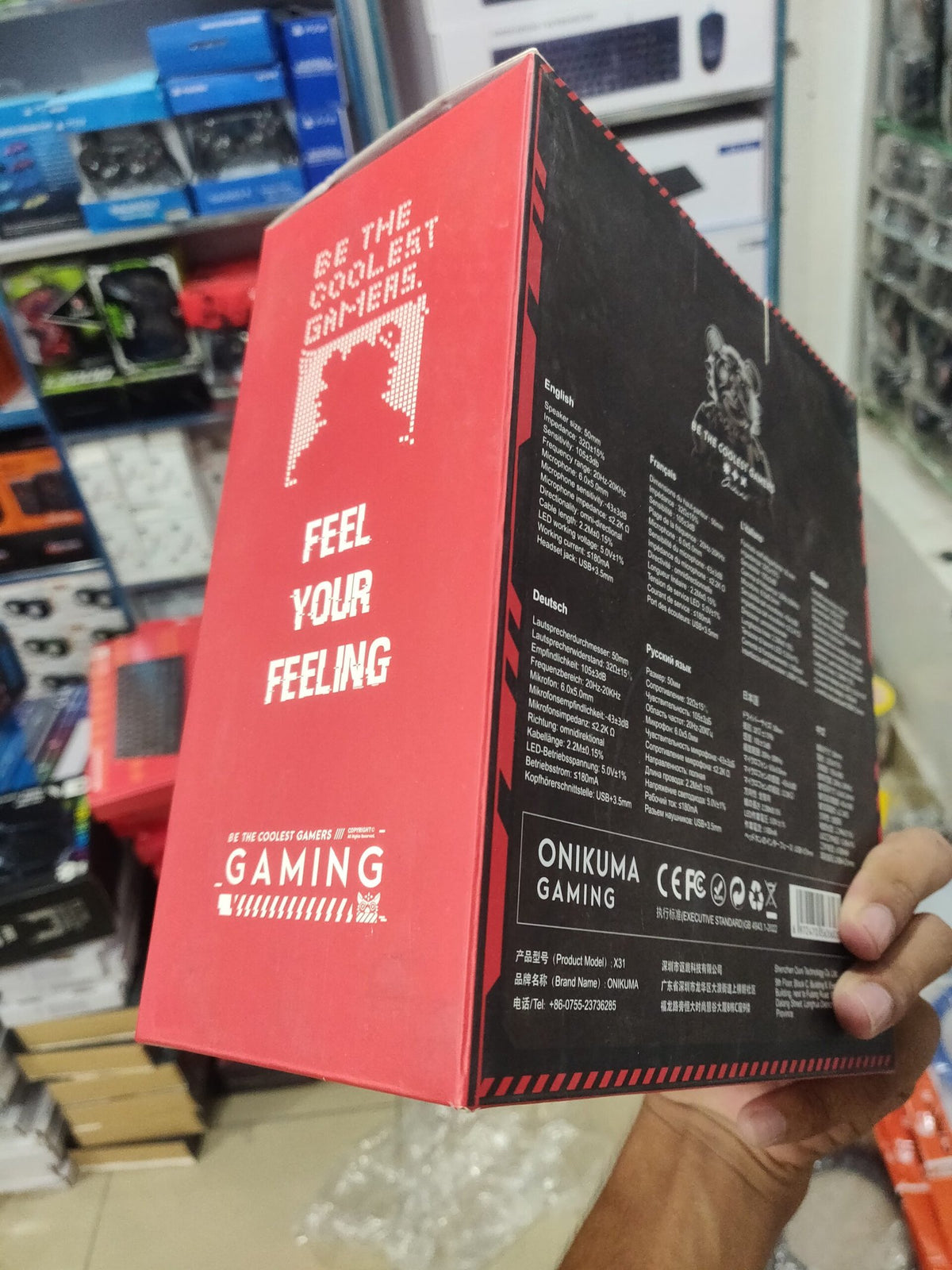 Onikuma X31 Wired Gaming Headset – Over-Ear Stereo Headset with Noise-Canceling Mic & Dynamic RGB Backlighting