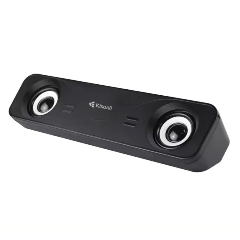 KISONLI I-610 USB HOME THEATER SYSTEM SOUNDBAR SPEAKER | Compact Desktop Soundbar Speaker with Dynamic Stereo Sound, 3.5mm Audio & USB Power