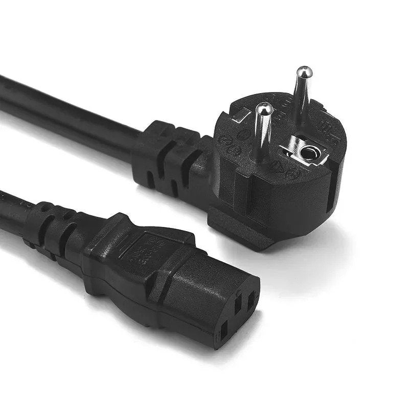 POWER CABLE FOR DESKTOP PC COMPUTER 1.5M | Heavy-Duty 1.5-Meter Standard IEC C13 AC Power Cord Lead for PC Power Supplie