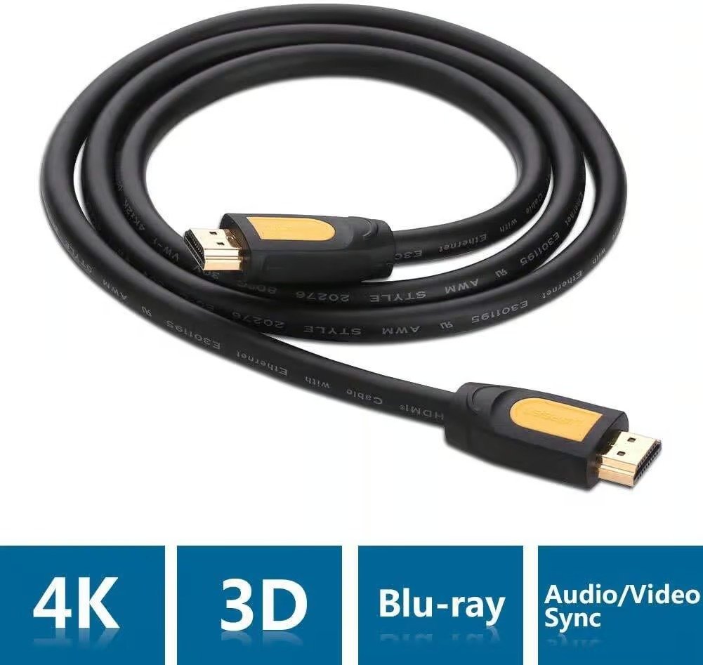UGREEN HDMI 2.0 Male to Male High-Speed 4K 60Hz Audio Video Cable (Round Design - 1.5M / 2M / 3M / 5M / 10M)
