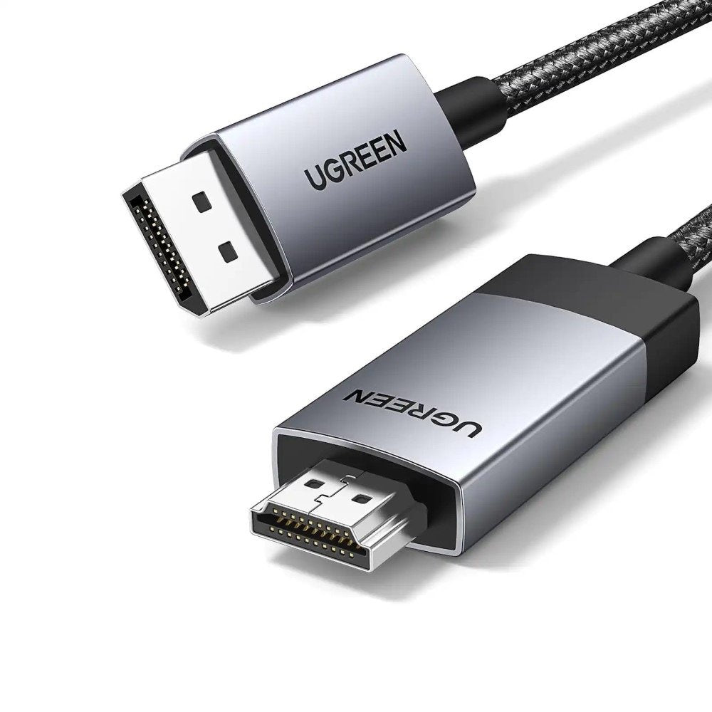 UGREEN DisplayPort Male to HDMI Male Unidirectional 4K Video Cable (3M - Black)