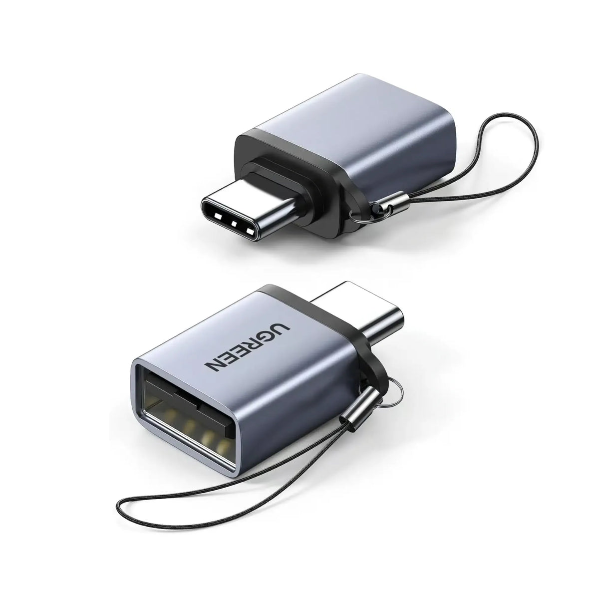 UGREEN TYPE - C TO USB 3.0 A ADAPTER CABLE WITH LAN YARD (SPACE GRAY) High-Speed 5Gbps OTG Converter for Laptop, Tablet 