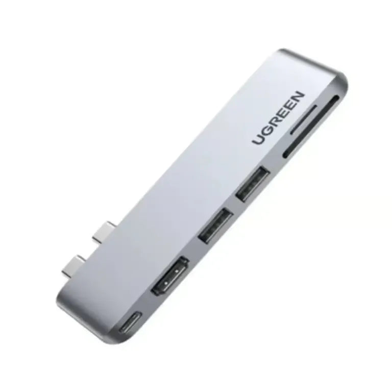 UGREEN USB - C HUB FOR MAC BOOK PRO (6 IN 2) Dual Type-C Adapter Docking Station with Thunderbolt 3/4 100W PD, 4K HDMI, 