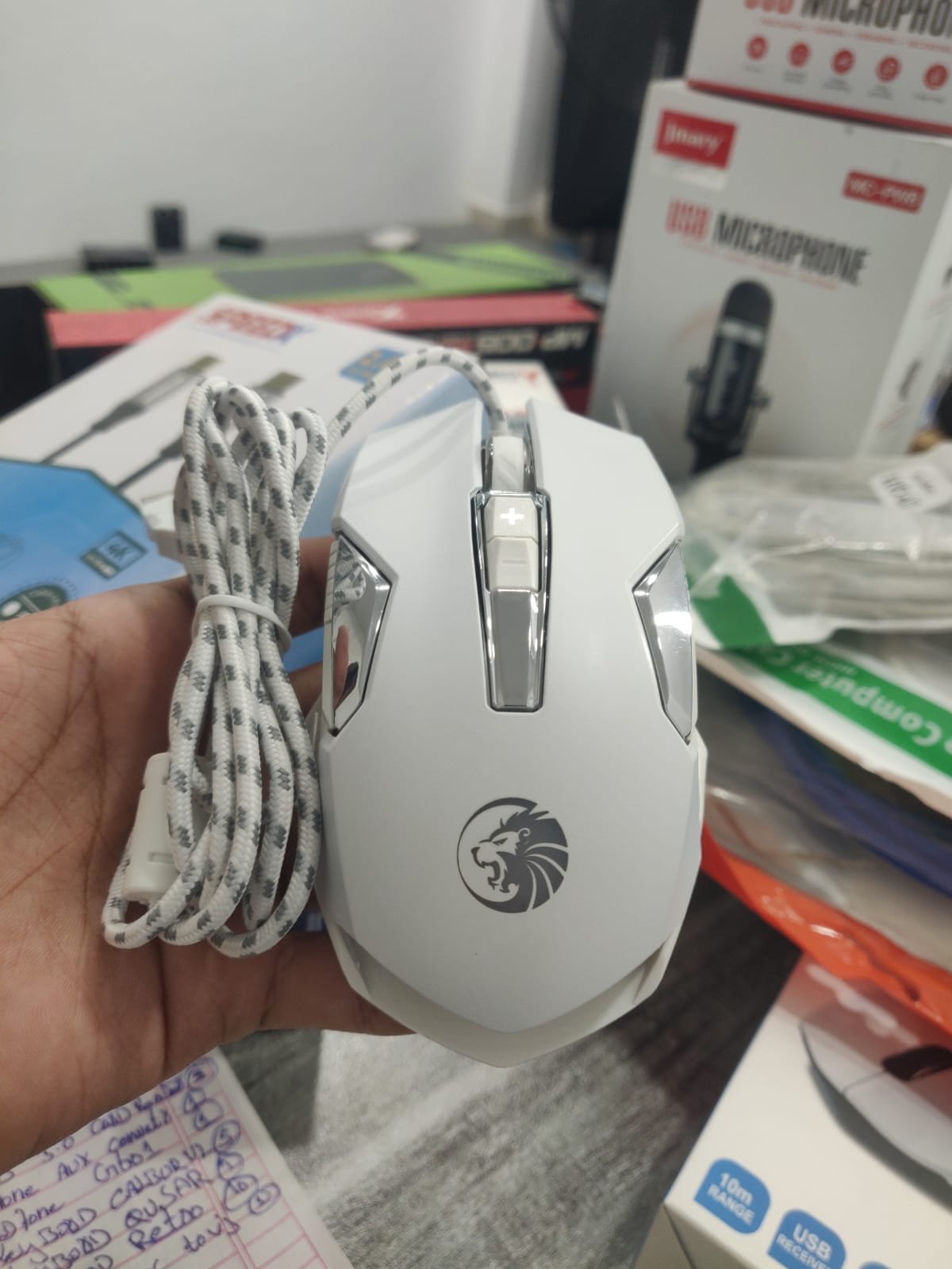 SKYLION WHITE RGB GAMING MOUSE | Skylion Ergonomic White RGB Optical Gaming Mouse with Adjustable DPI, Dynamic Backlighting & High-Precision Tracking