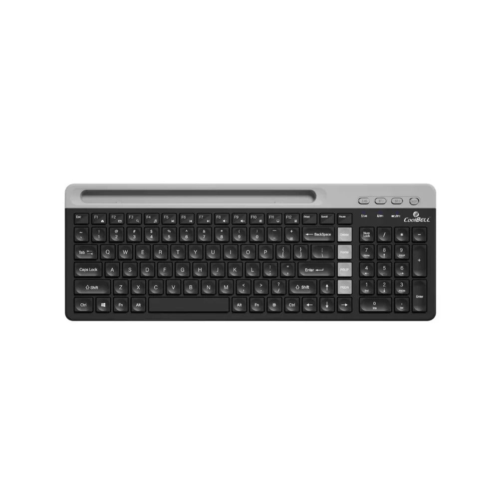 COOLBELL WBK-02 DUAL MODE | Dual-Mode Wireless Keyboard with Bluetooth + 2.4GHz USB Connectivity & Multi-Device Control