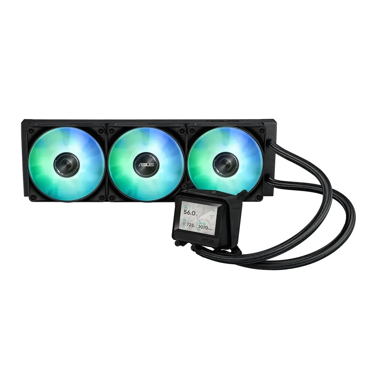 ASUS MAX GAMING LC 360 ARGB LCD All-In-One Liquid CPU Cooler (Black / White Edition) with Real-Time System Telemetry LCD Screen, Pre-Installed High-Static Pressure ARGB Fans & Universal Intel/AMD Socket Support