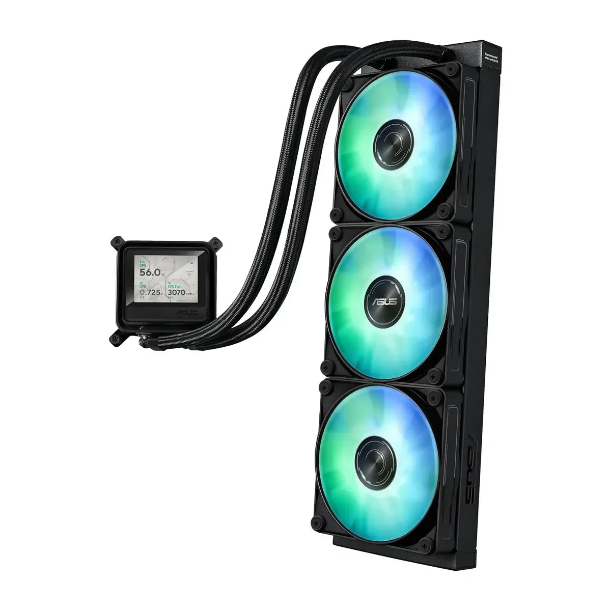 ASUS MAX GAMING LC 360 ARGB LCD All-In-One Liquid CPU Cooler (Black / White Edition) with Real-Time System Telemetry LCD Screen, Pre-Installed High-Static Pressure ARGB Fans & Universal Intel/AMD Socket Support