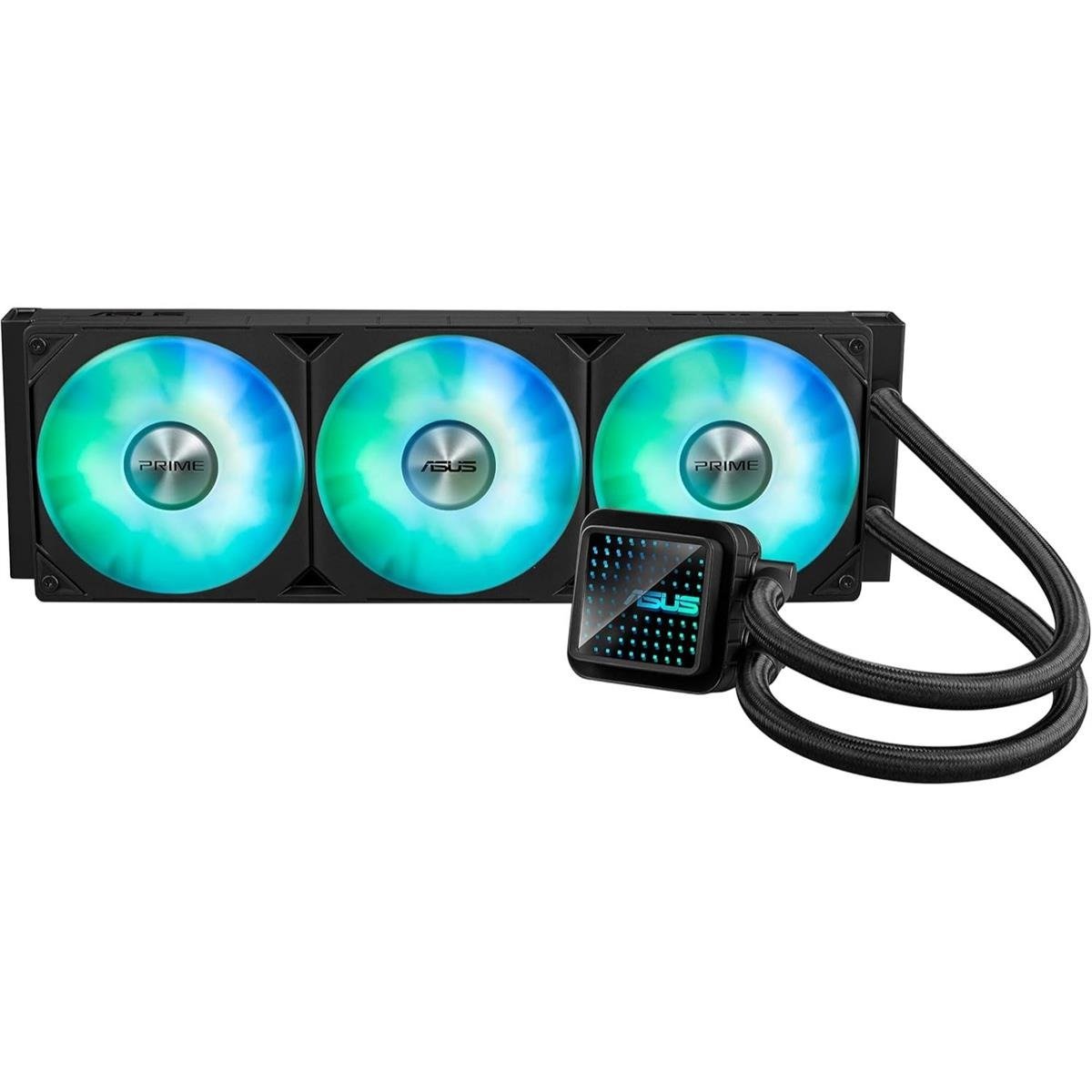ASUS Prime LC 360 ARGB All-In-One Liquid CPU Cooler (Black / White Edition) with Real-Time CPU Power Monitor Lens, Pre-I
