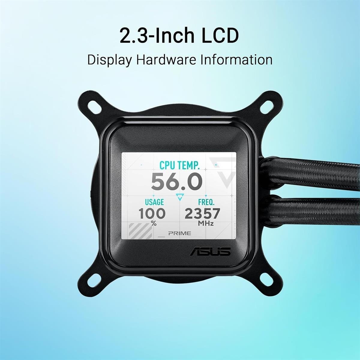 ASUS Prime LC 360 ARGB LCD All-In-One Liquid CPU Cooler with 2.1-Inch Real-Time Status LCD Screen, Pre-Installed Daisy-Chain ARGB Fans & Broad Intel/AMD Socket Compatibility