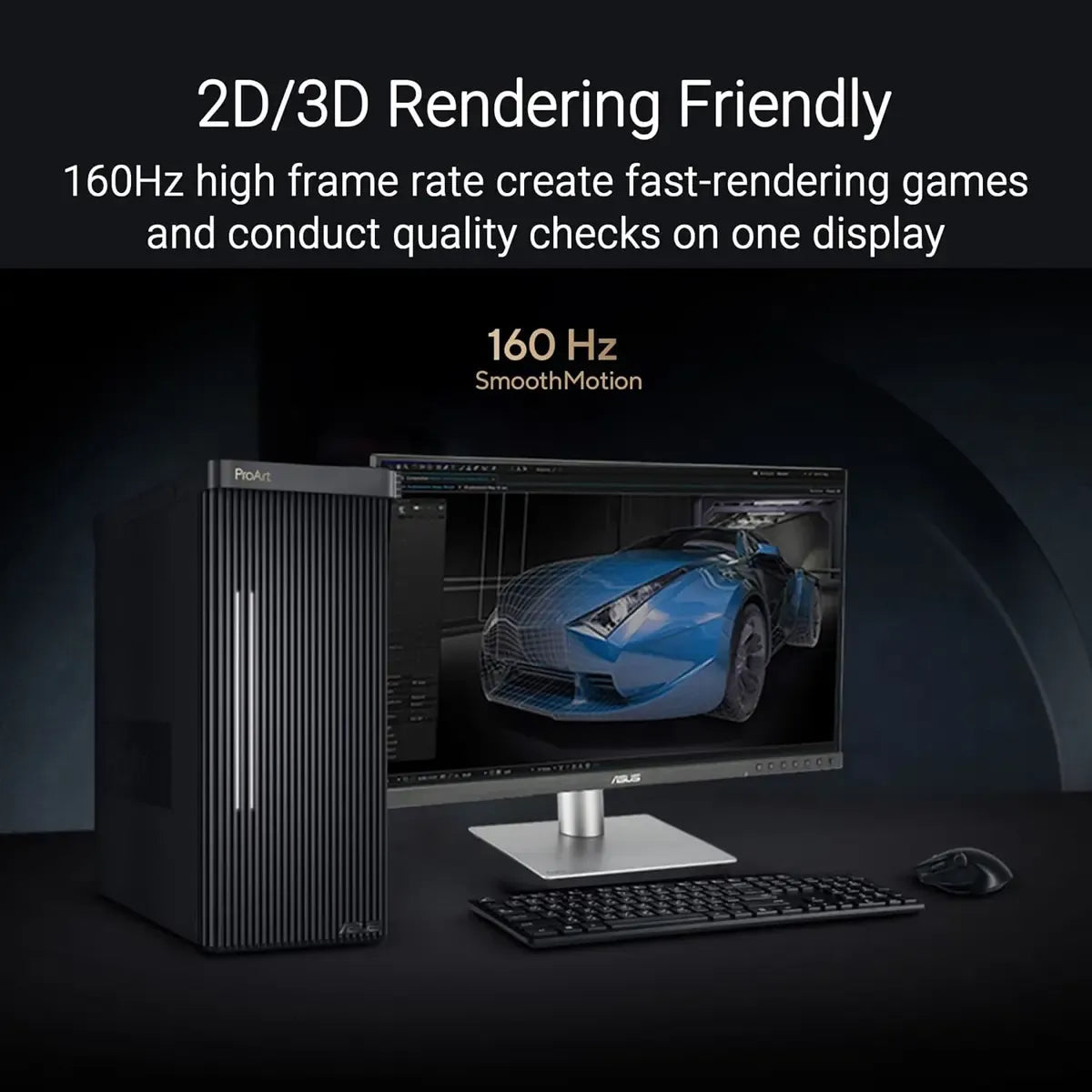 ASUS ProArt Display PA27UCGE 27" 4K UHD (3840 x 2160) Professional IPS Monitor with 160Hz Refresh Rate, 1ms GTG Response Time, Factory Calibrated △E < 1, 98% DCI-P3, VESA DisplayHDR 600, USB-C Power Delivery & Full Ergonomic Stand