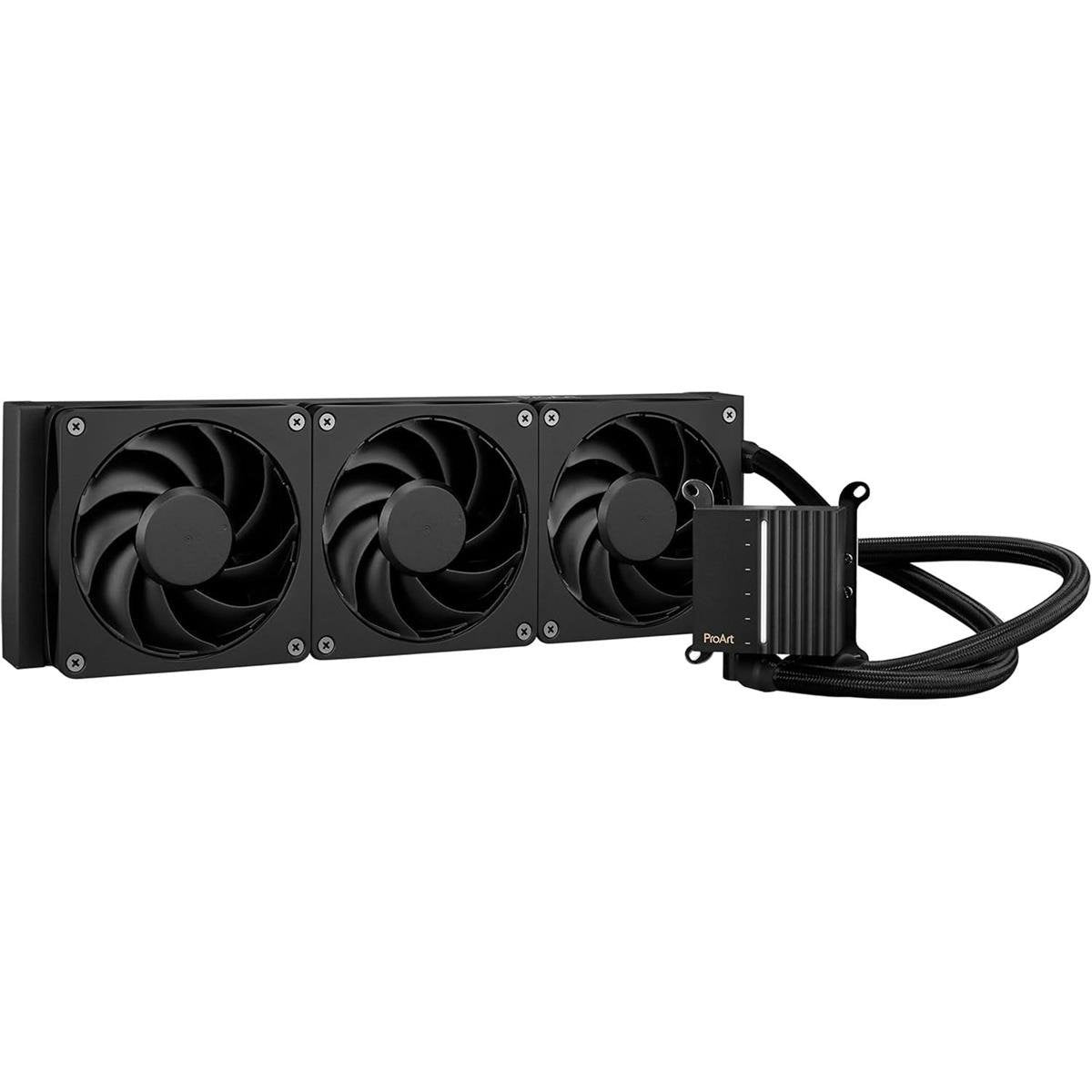 ASUS ProArt LC 360 Premium All-In-One Liquid CPU Cooler with Illuminated System Status Meter, Alphacool Apex Stealth Metal PWM Fans, High-Performance 3-Phase Pump Engine & Broad Intel/AMD Socket Support