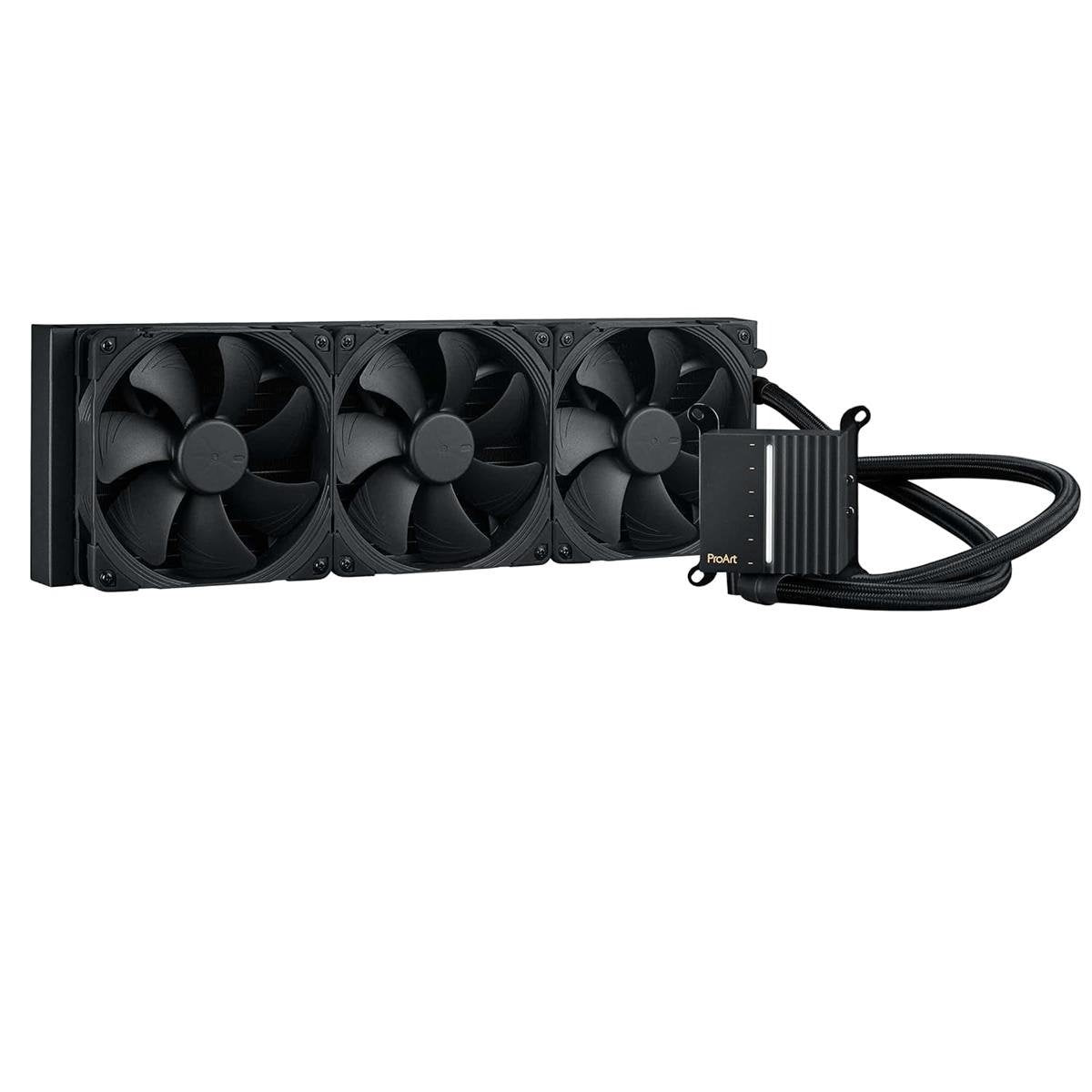 ASUS ProArt LC 420 Premium All-In-One Liquid CPU Cooler with 420mm Radiator, Noctua NF-A14 IndustrialPPC 2000 PWM Fans, Illuminated System Status Meter & Broad Intel/AMD Socket Support