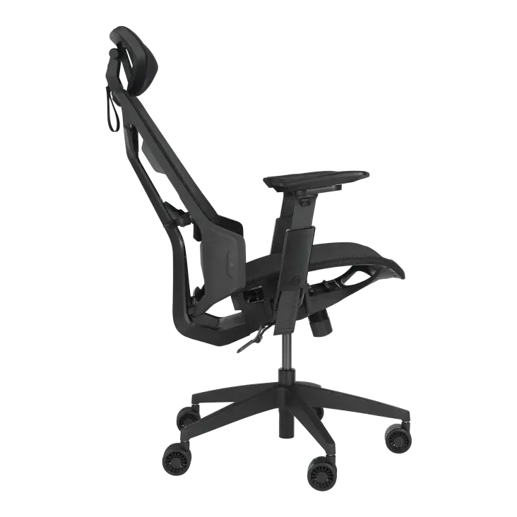 ASUS ROG Destrier Core SL400C Ergonomic Mesh Gaming Chair with Cyber-Futuristic Design, Breathable Mesh Fabric, Special Mobile Gaming Mode Armrests, Adjustable Lumbar Support & Class-4 Gas Lift (Black Edition)