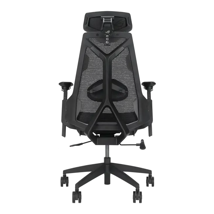 ASUS ROG Destrier Core SL400C Ergonomic Mesh Gaming Chair with Cyber-Futuristic Design, Breathable Mesh Fabric, Special Mobile Gaming Mode Armrests, Adjustable Lumbar Support & Class-4 Gas Lift (Black Edition)