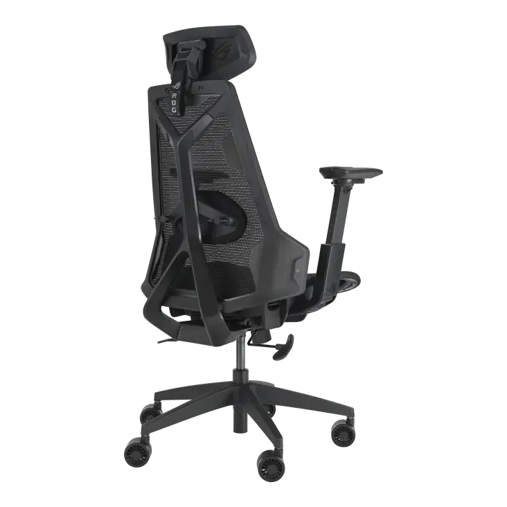 ASUS ROG Destrier Core SL400C Ergonomic Mesh Gaming Chair with Cyber-Futuristic Design, Breathable Mesh Fabric, Special Mobile Gaming Mode Armrests, Adjustable Lumbar Support & Class-4 Gas Lift (Black Edition)