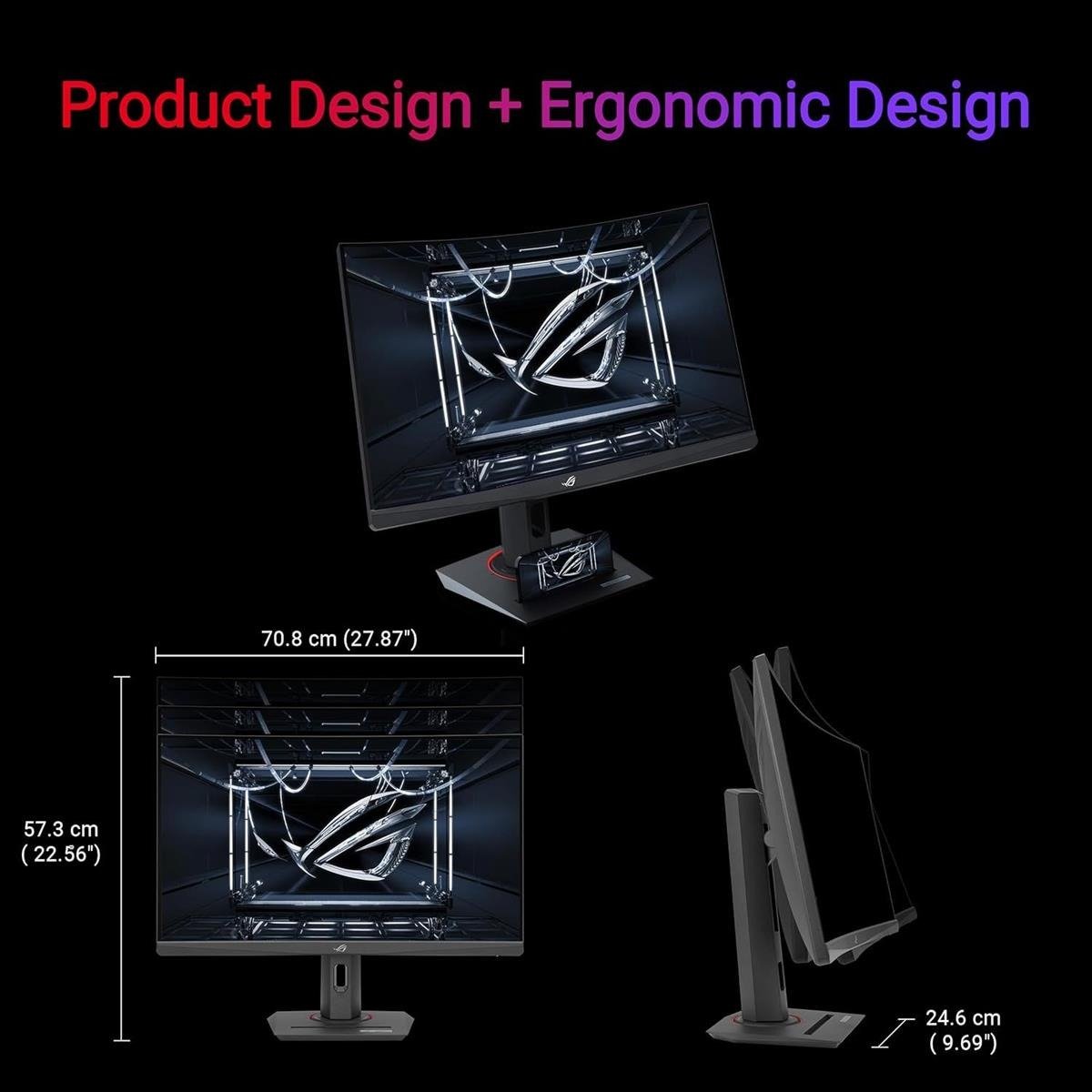 ASUS ROG Strix XG32WCMS 31.5" 2K QHD (2560 x 1440) 1500R Curved Gaming Monitor with 280Hz (Overclocked) Refresh Rate, 1ms GTG Response Time, Extreme Low Motion Blur Sync (ELMB Sync), FreeSync Premium, HDR10, USB-C Power Delivery & Tripod Socket