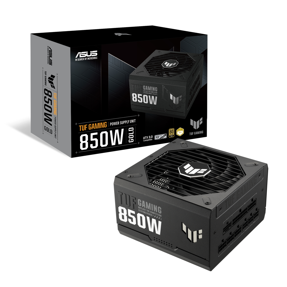 TUF GAMING 850G 850W 80 PLUS Gold Fully Modular Power Supply with ATX 3.0 Compliance, Native PCIe 5.0 12V-2x6/12VHPWR Ca
