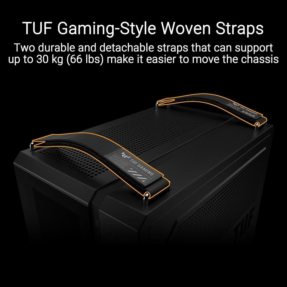 Asus TUF Gaming GT502 Horizon Dual-Chamber ATX Mid-Tower Computer Case (Black / White) with Seamless Pillarless Panoramic Tempered Glass, Multi-Radiator Support, Tool-Free Side Panels & Heavy-Duty Woven Handles