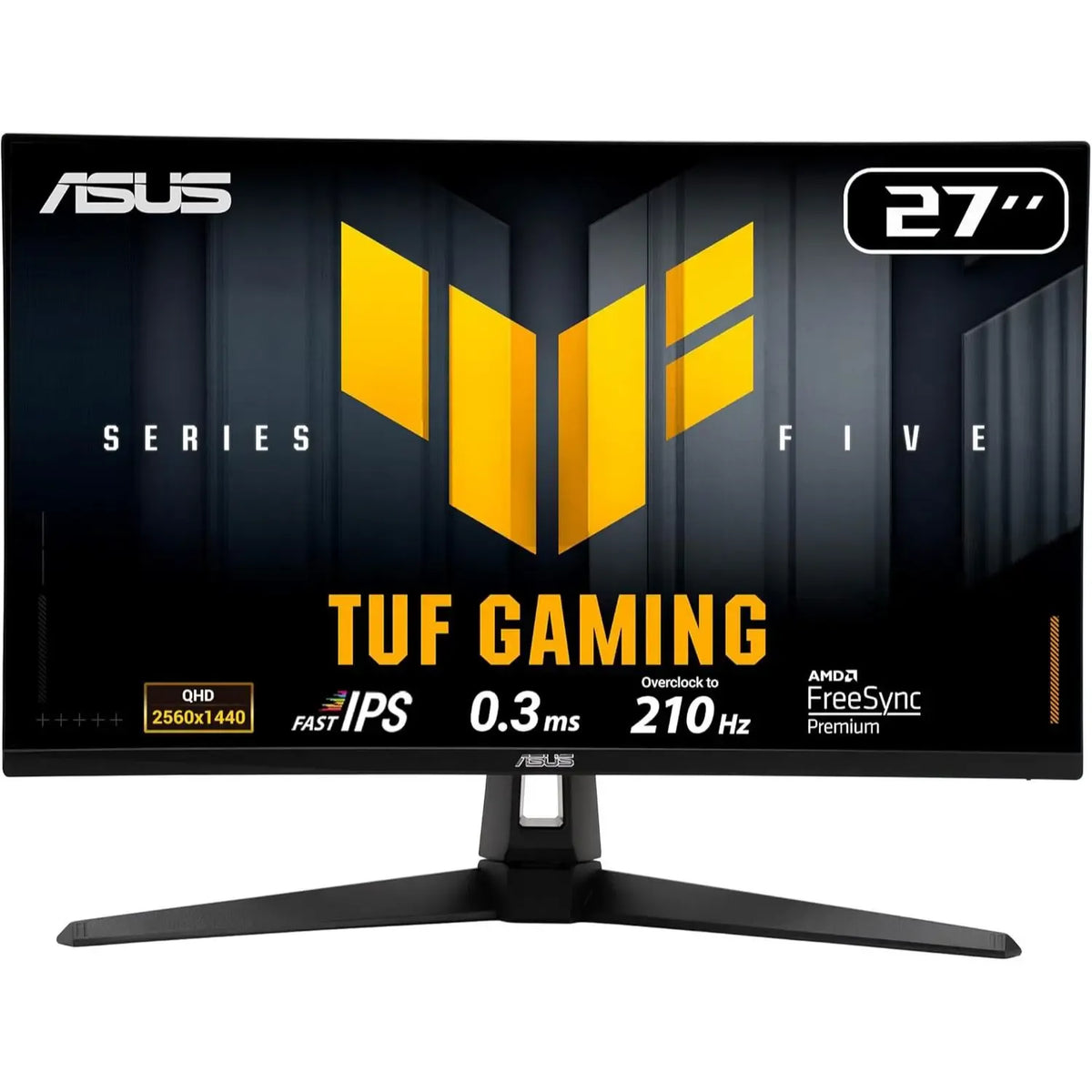 ASUS TUF Gaming VG27AQ5A 27" 2K QHD (2560 x 1440) Fast IPS Gaming Monitor with 210Hz Refresh Rate, 0.3ms GTG Response Ti