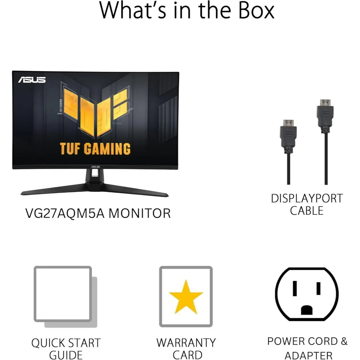 ASUS TUF Gaming VG27AQ5A 27" 2K QHD (2560 x 1440) Fast IPS Gaming Monitor with 210Hz Refresh Rate, 0.3ms GTG Response Time, ELMB Sync, FreeSync Premium & HDR10