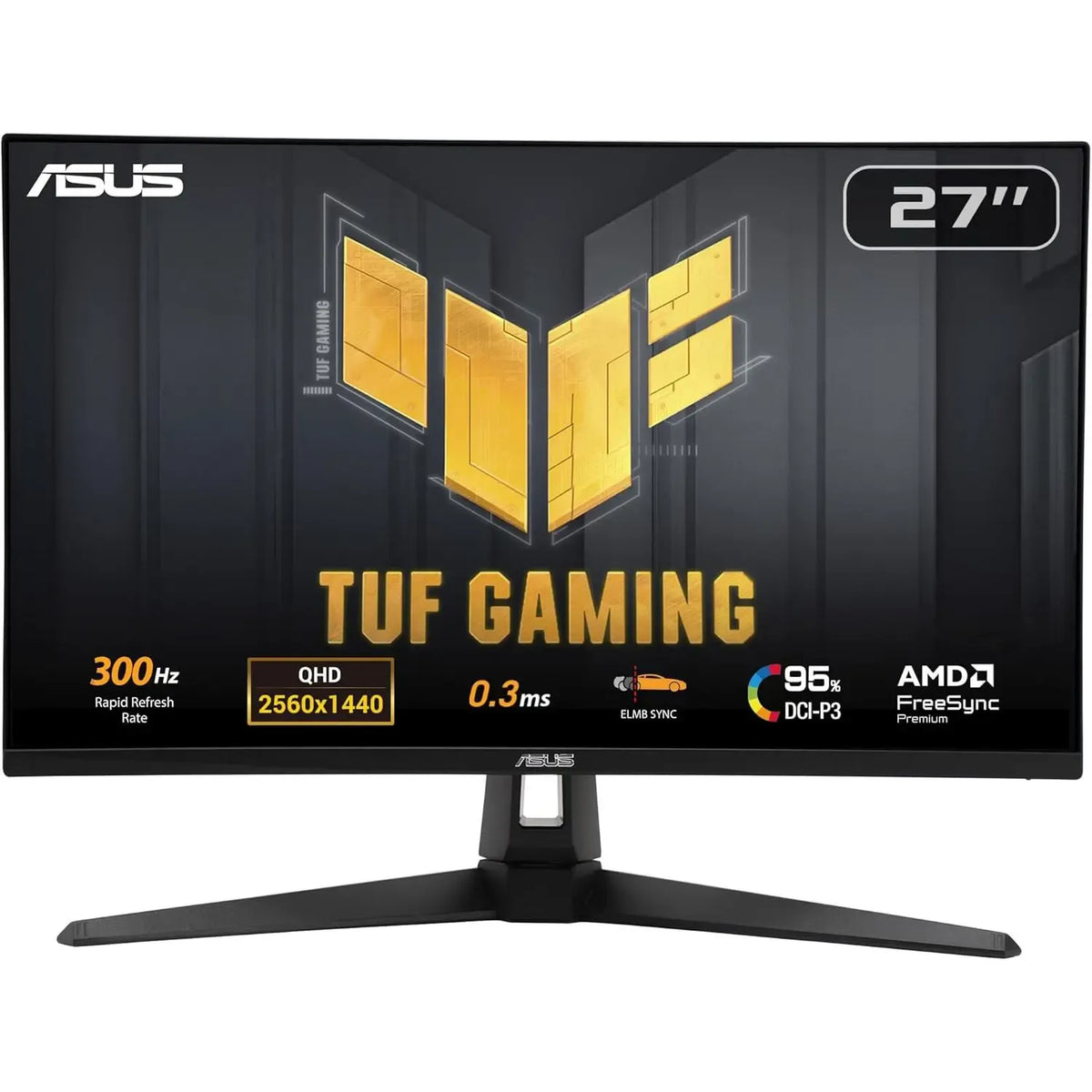 ASUS TUF Gaming VG27AQ5A 27" 2K QHD (2560 x 1440) Fast IPS Gaming Monitor with 210Hz Refresh Rate, 0.3ms GTG Response Ti