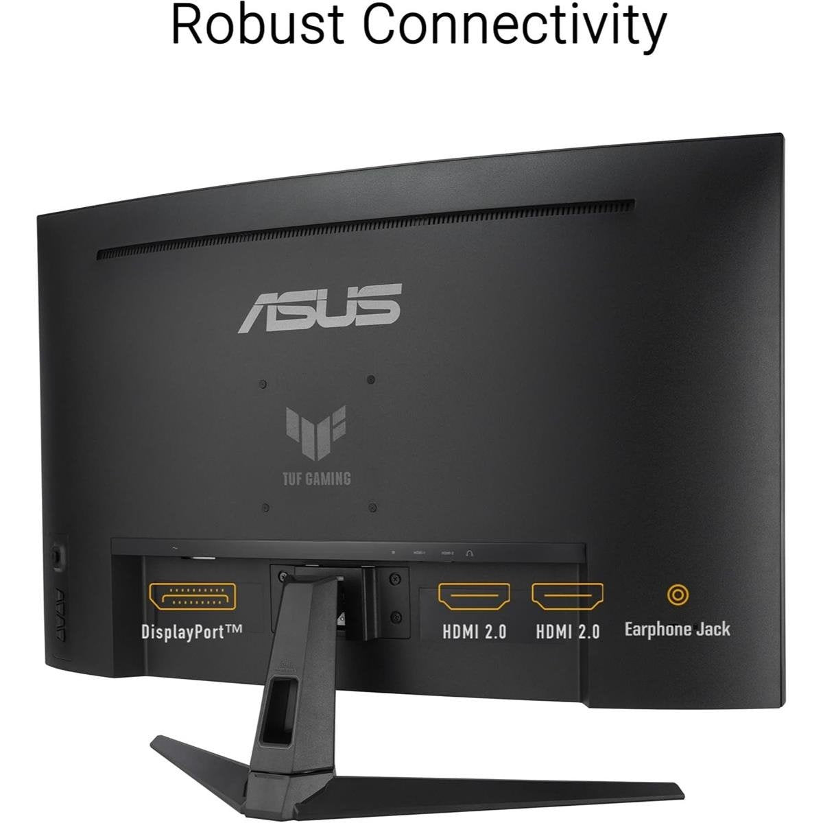 ASUS TUF Gaming VG32WQ3B 31.5" 2K QHD (2560 x 1440) 1500R Curved Gaming Monitor with 180Hz Refresh Rate, 1ms GTG Response Time, Extreme Low Motion Blur (ELMB), FreeSync Premium, HDR10 & Shadow Boost