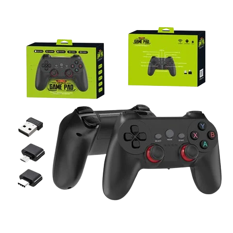 CM-019 2.4G WIRELESS GAME CONTROLLER | CM-019 Ergonomic 2.4GHz Wireless Gamepad with Dual Vibration Motors, Precision Analog Joysticks & Multi-Platform Support for PC, Android, Smart TV & Consoles
