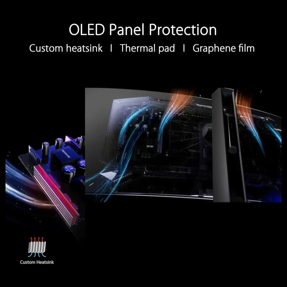 ASUS ROG Swift OLED PG49WCD 49" DQHD (5120 x 1440) 1800R Curved Quantum Dot QD-OLED Super Ultrawide Gaming Monitor with 144Hz Refresh Rate, 0.03ms GTG Response Time, 90W USB-C Power Delivery, Built-in Smart KVM, Custom Heatsink & Graphene Film