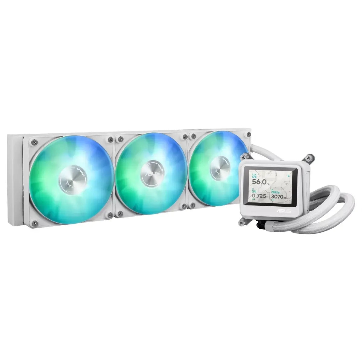 ASUS MAX GAMING LC 360 ARGB LCD All-In-One Liquid CPU Cooler (Black / White Edition) with Real-Time System Telemetry LCD Screen, Pre-Installed High-Static Pressure ARGB Fans & Universal Intel/AMD Socket Support