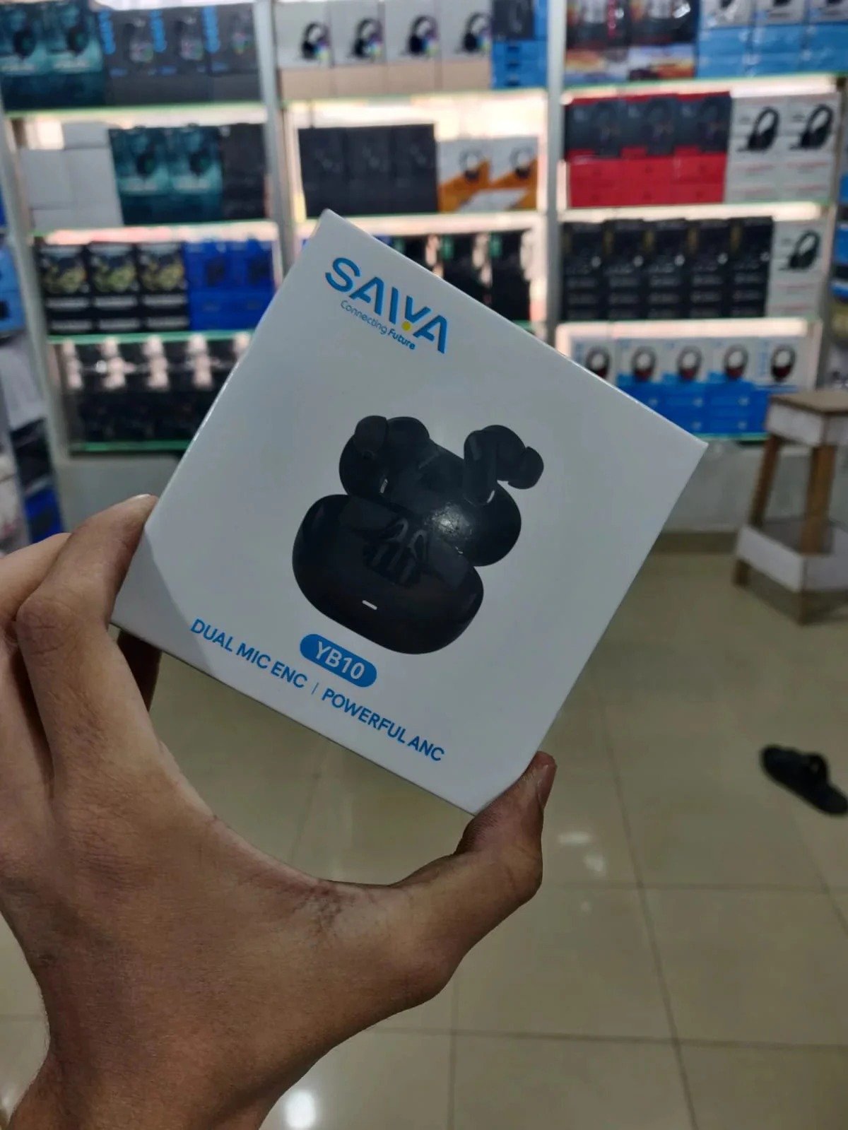 SAIYA Deep Bass Earphones YB10 | ANC + ENC Noise Reduction & One-Week Battery Backup