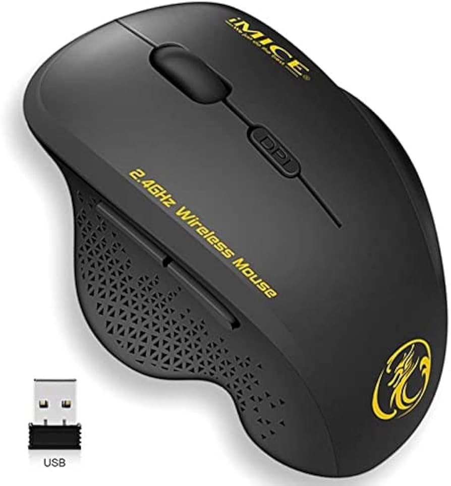 IMICE G6 WIRELESS MOUSE | iMICE G6 2.4GHz Ergonomic Wireless Mouse with 6 Buttons, 1600 DPI Optical Tracking & Auto Ener